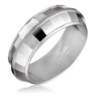 Srebrny pierścionek 925 - DISCO, lśniące kwadraty - Rozmiar : 53