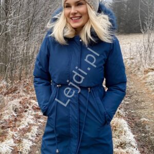 Morska parka zimowo letnia, z ciepłą podpinką, damska kurtka 2w1, 9791